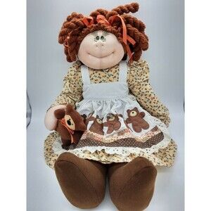 VTG. 1983 ANNE KLOCKO DESIGNS SCULPTURED DOLL, 22 IN., ORIGINAL CLOTHING REDHAIR